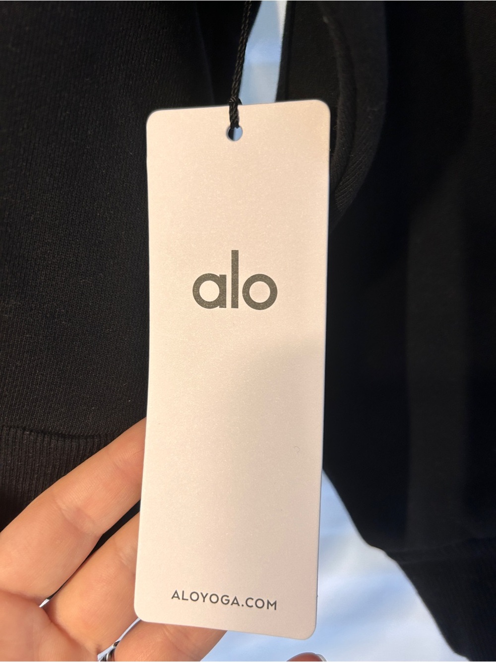 Alo Yoga Black Half Zip Pullover Sweatshirt Oversized Small NWT - Picture 5 of 9